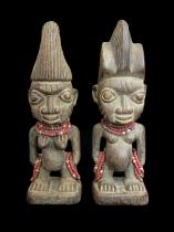 Ibeji Twins with Beads- Yoruba people, Nigeria