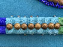 Set of 3 Mounted Beaded Izingcu Belt - Zulu People,South Africa (5640) 2