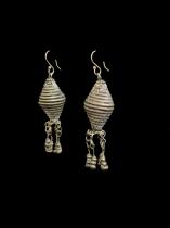Antique Tribal Silver Earrings - India (46.3 grams) 3