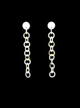 Posted Longer Light Colored Link Horn Earrings 1