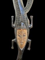 Decorative Crocodile Mask on Stand - Guro People, Ivory Coast 6