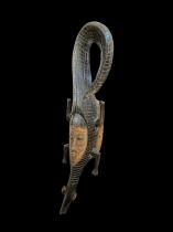 Decorative Crocodile Mask on Stand - Guro People, Ivory Coast 9