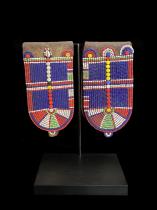 Beaded Ear Flaps 2 - Gonito - Maasai People, Kenya/Tanzania, east Africa