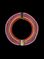 Reddish Beaded Necklace/Collar - Maasai People, Kenya/Tanzania east Africa