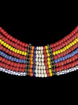 Reddish Beaded Necklace/Collar - Maasai People, Kenya/Tanzania east Africa 1