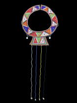 Beaded Collar/Necklace with 4 Long Tassels- Maasai People, Kenya/Tanzania east Africa