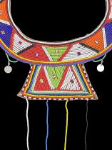 Beaded Collar/Necklace with 4 Long Tassels- Maasai People, Kenya/Tanzania east Africa 2