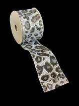 10 Yard Leopard Print 100 % Nylon Glitter Ribbon Roll  1