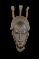 3 Horned Mask - Baule People, Ivory Coast