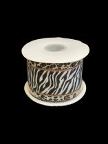10 Yard Leopard and Zebra Print 100 % Nylon Glitter Ribbon Roll