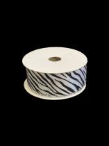 10 Yard Zebra Print 100 % Nylon Glitter Ribbon Roll 1