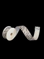 10 Yard Zebra Print 100 % Nylon Glitter Ribbon Roll