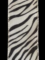 10 Yard Zebra Print 100 % Nylon Glitter Ribbon Roll 2