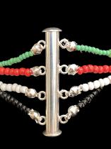 Beaded Necklace with Sterling Silver Clasp - Maasai People - Kenya/Tanzania east Africa 6