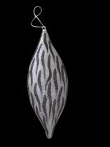 Large Zebra Patterned Glitter Ornament 1