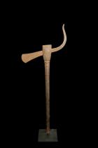 East African Metal and Wood Axe - Makonde People