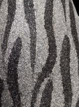 Large Zebra Patterned Glitter Ornament 2