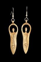 Figurative Bone Earrings