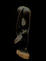 Abstract Ebony Wood Sculpture by Makonde Artist Urambo Sitta - Tanzania 1