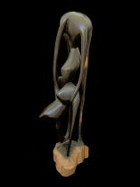 Abstract Ebony Wood Sculpture by Makonde Artist Urambo Sitta - Tanzania 2