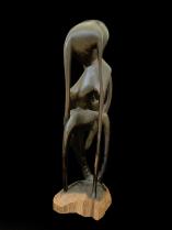 Abstract Ebony Wood Sculpture by Makonde Artist Urambo Sitta - Tanzania 3