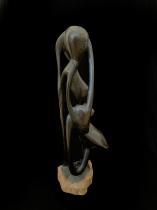 Abstract Ebony Wood Sculpture by Makonde Artist Urambo Sitta - Tanzania 5