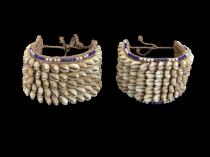 Pair of Cowrie Shell Anklets - Kuba People,  D.R. Congo 5