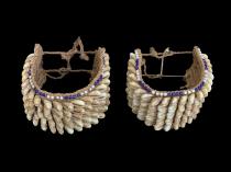 Pair of Cowrie Shell Anklets - Kuba People,  D.R. Congo 6
