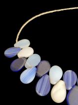Blue Toned Wedding Trade Bead Necklace 3