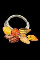 Amber and Sterling Silver Ring #1 1