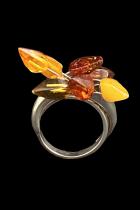 Amber and Sterling Silver Ring #1 4