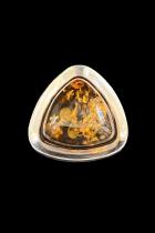Amber and Sterling Silver Ring #4 1