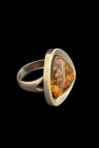 Amber and Sterling Silver Ring #4 2
