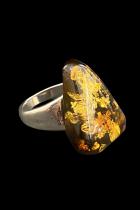 Amber and Sterling Silver Ring #9 1