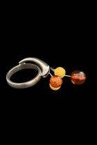 Amber and Sterling Silver Ring #11 1