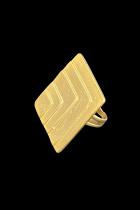 Gold Colored Square Ring 1