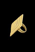 Gold Colored Square Ring 2