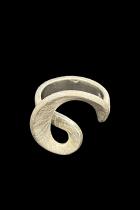 Brushed Sterling Silver Swirl Ring 1