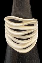 Brushed Sterling Silver Whirling Ring 2