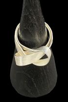 Brushed Infinity Sterling Silver Ring 4
