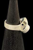 Brushed Infinity Sterling Silver Ring 5