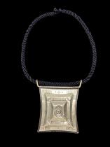 'Tchetot' Amulet Necklace, with a braided cord - Tuareg people, Nomads of the South Sahara