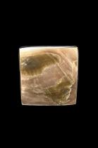 Square Wood and Shell Ring