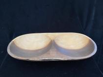 Olivewood Double Bowl - Kenya 1