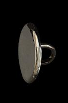 Large Polished Black Horn Ring #2 3