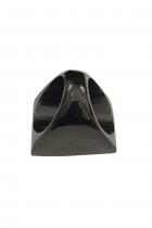 Curved Matte Black Horn Ring #7 1