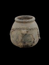Wood Container/Vessel with Leather Wrap - Senufo People, Ivory Coast 2