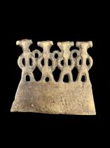4 Figured Bronze Divination Pendant - Senufo People, Ivory Coast - BR249 1