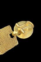 Hand Woven Gold Plated French Clip Earrings 1