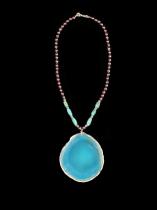 Agate, Garnet,Turquoise and Sterling Silver Necklace 3
